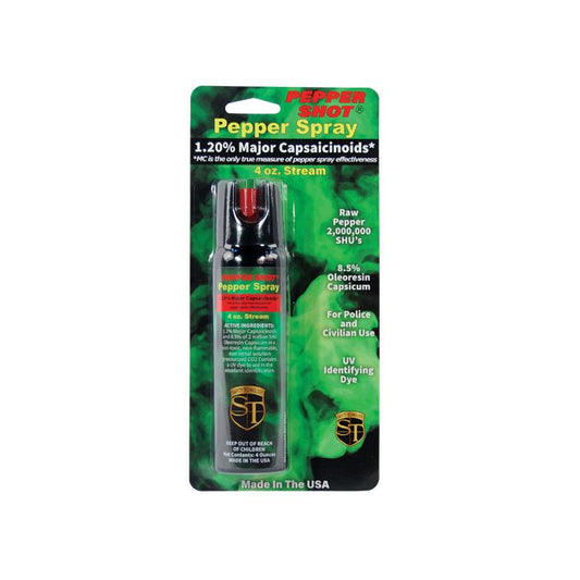 Pepper Shot 1.2% MC 4 oz pepper spray stream