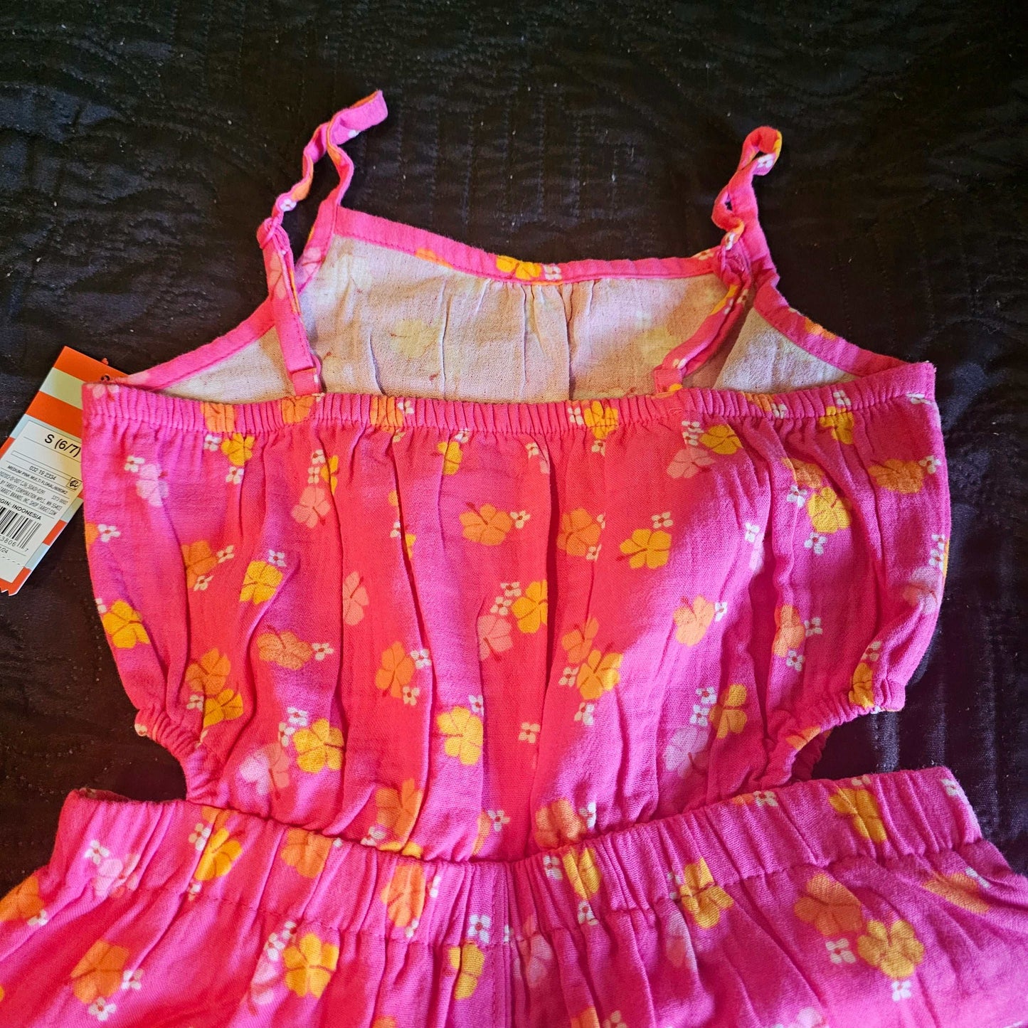 Cat And Jack Pinkmulti Floral  Romper