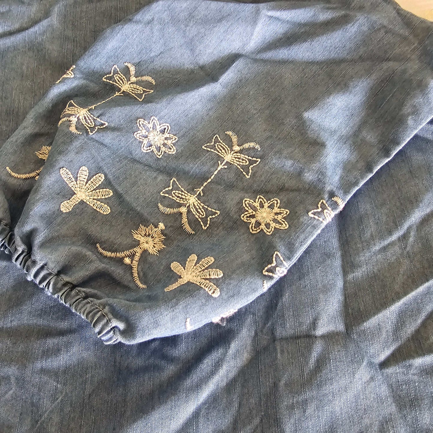 Embroidered Denim Tunic Dress