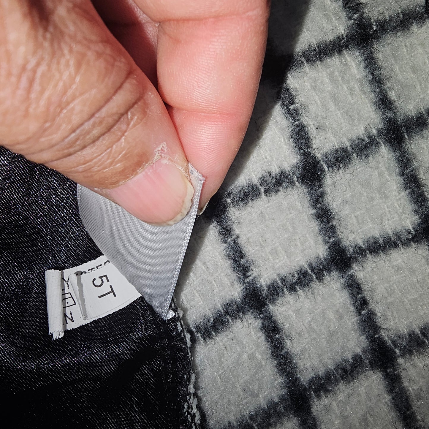 Bailey’s Blossoms Girls Plaid Dress Coat Jacket Black White Size 5T