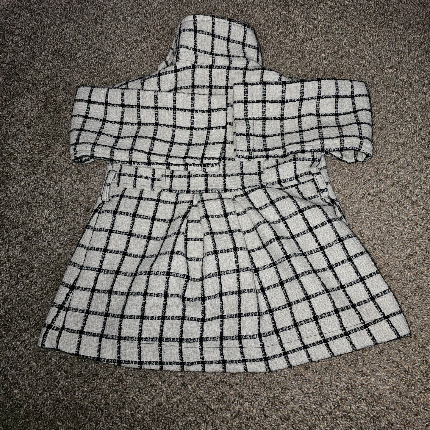 Bailey’s Blossoms Girls Plaid Dress Coat Jacket Black White Size 5T