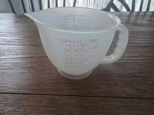 Vtg Tupperware 1288 Mix N Store 4 Cup 1 Liter Measuring Pitcher 1970s