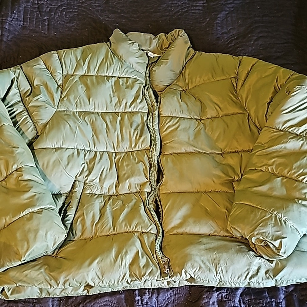 Green puffer jacket time and‎ tru XL
