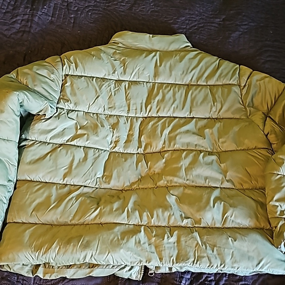 Green puffer jacket time and‎ tru XL