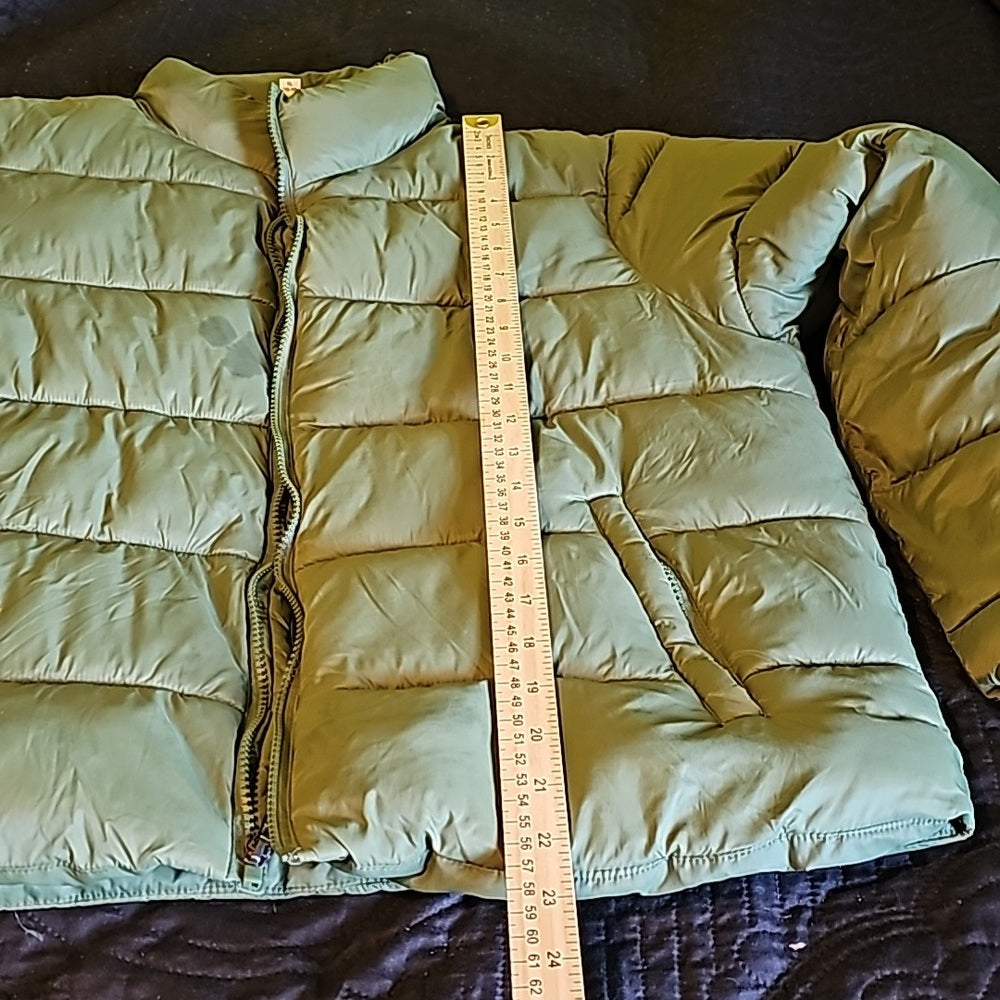 Green puffer jacket time and‎ tru XL