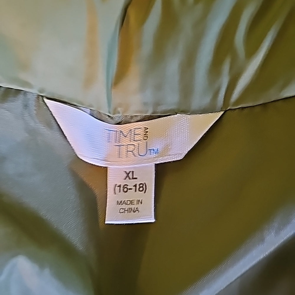 Green puffer jacket time and‎ tru XL